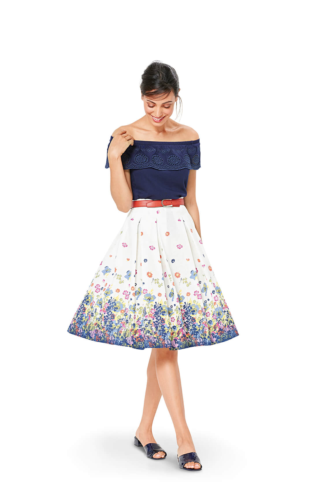 Burda Style Pattern 6341 Misses' inverted pleat skirt