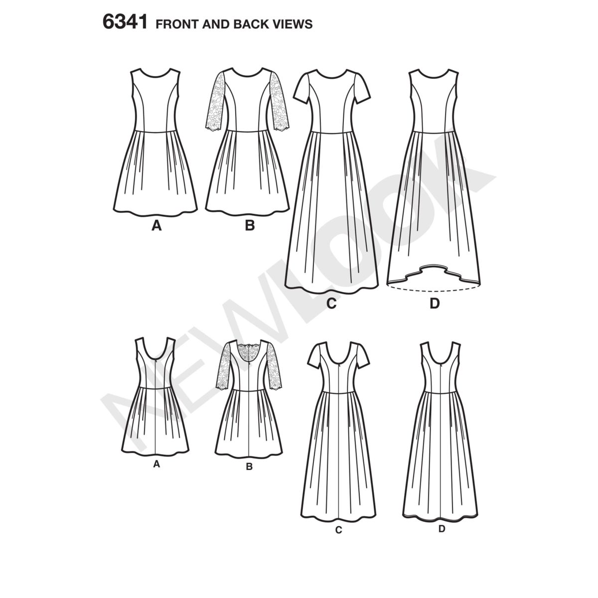 New Look Sewing Pattern N6341 Misses' Dress in Three Lengths