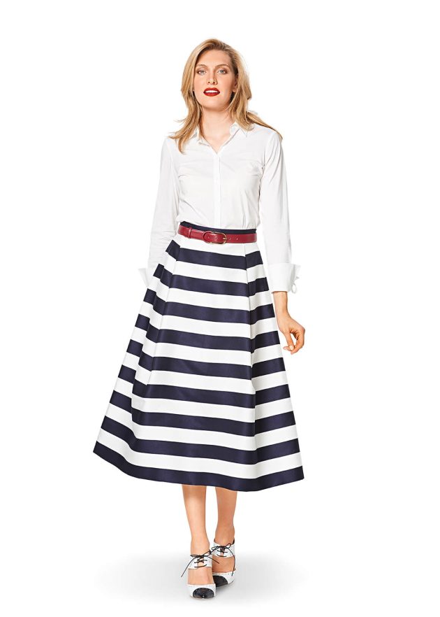 Burda Style Pattern 6342 Misses' side pleat skirt