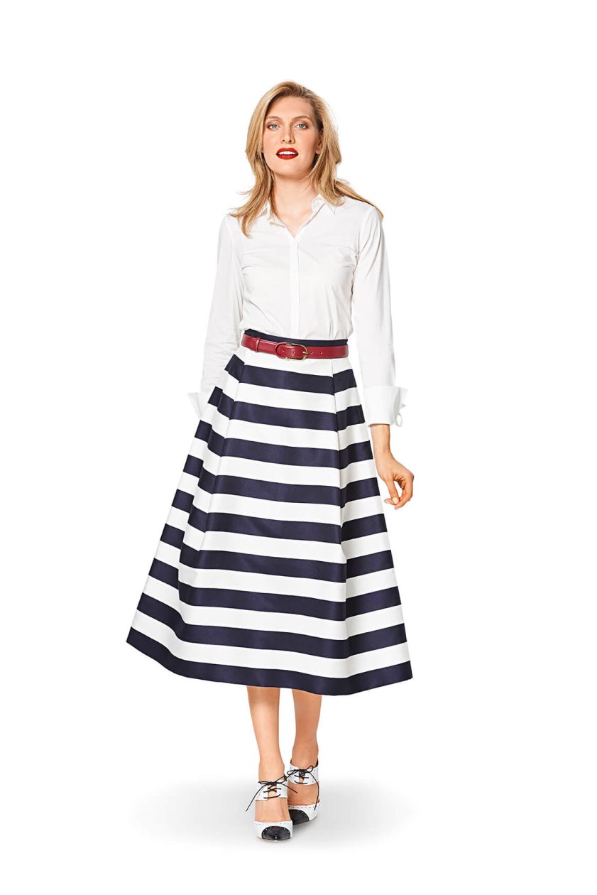 Burda Style Pattern 6342 Misses' side pleat skirt