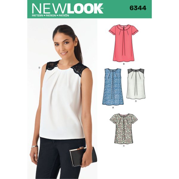 New Look Sewing Pattern N6344 Misses' Tops in Two Lengths