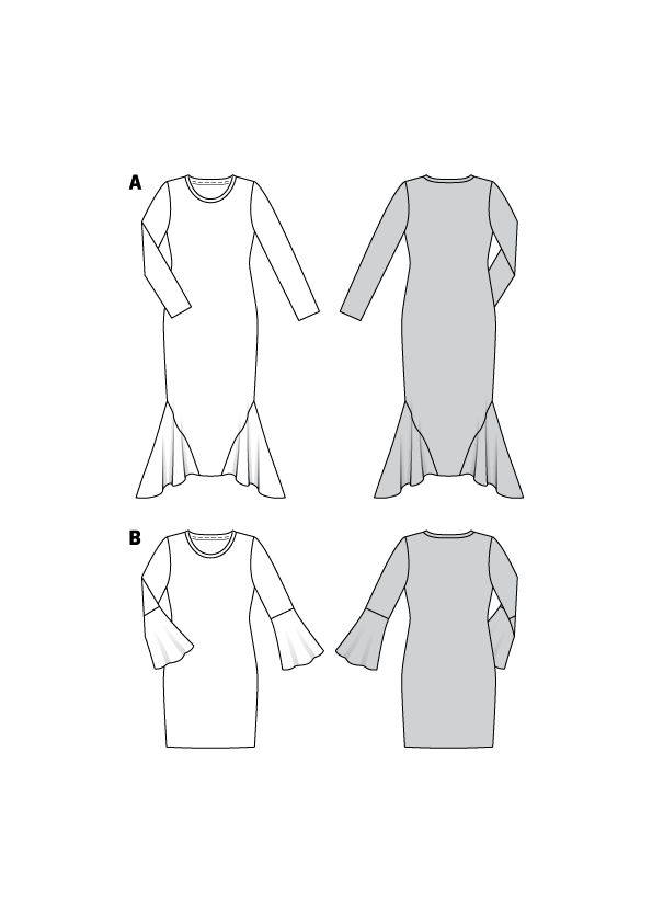 Burda Style Pattern B6364 Women's Dresses