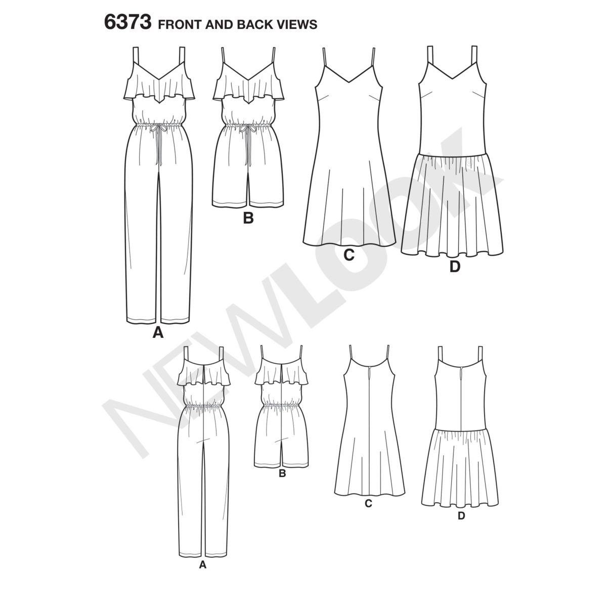 New Look Sewing Pattern N6373 Misses' Jumpsuit or Romper and Dresses
