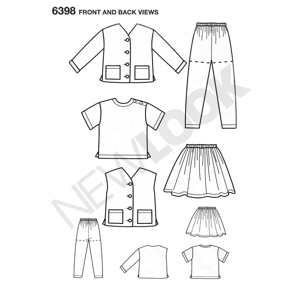 New Look Sewing Pattern N6398 Child's Separates
