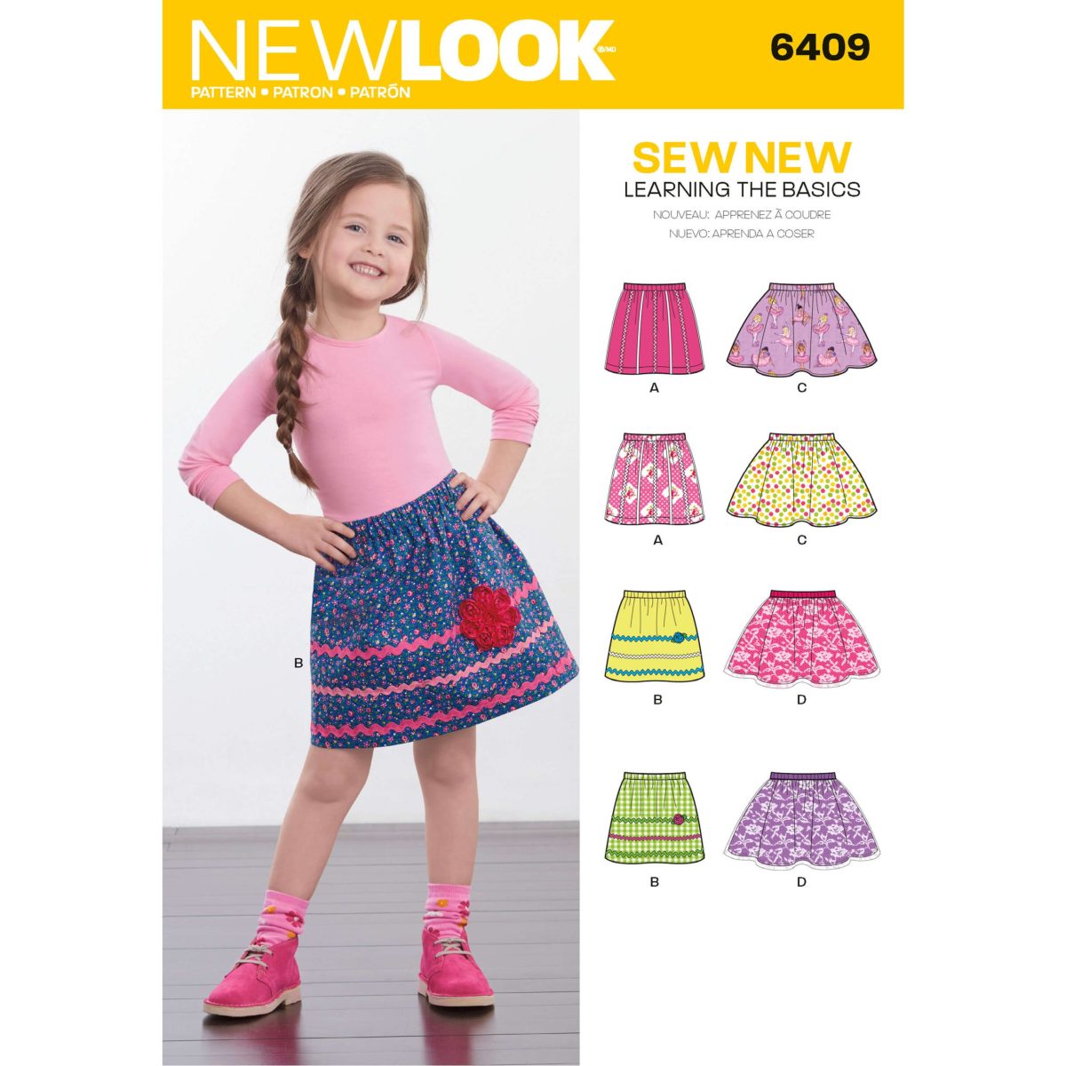 New Look Sewing Pattern N6409 Child's Pull-On Skirts