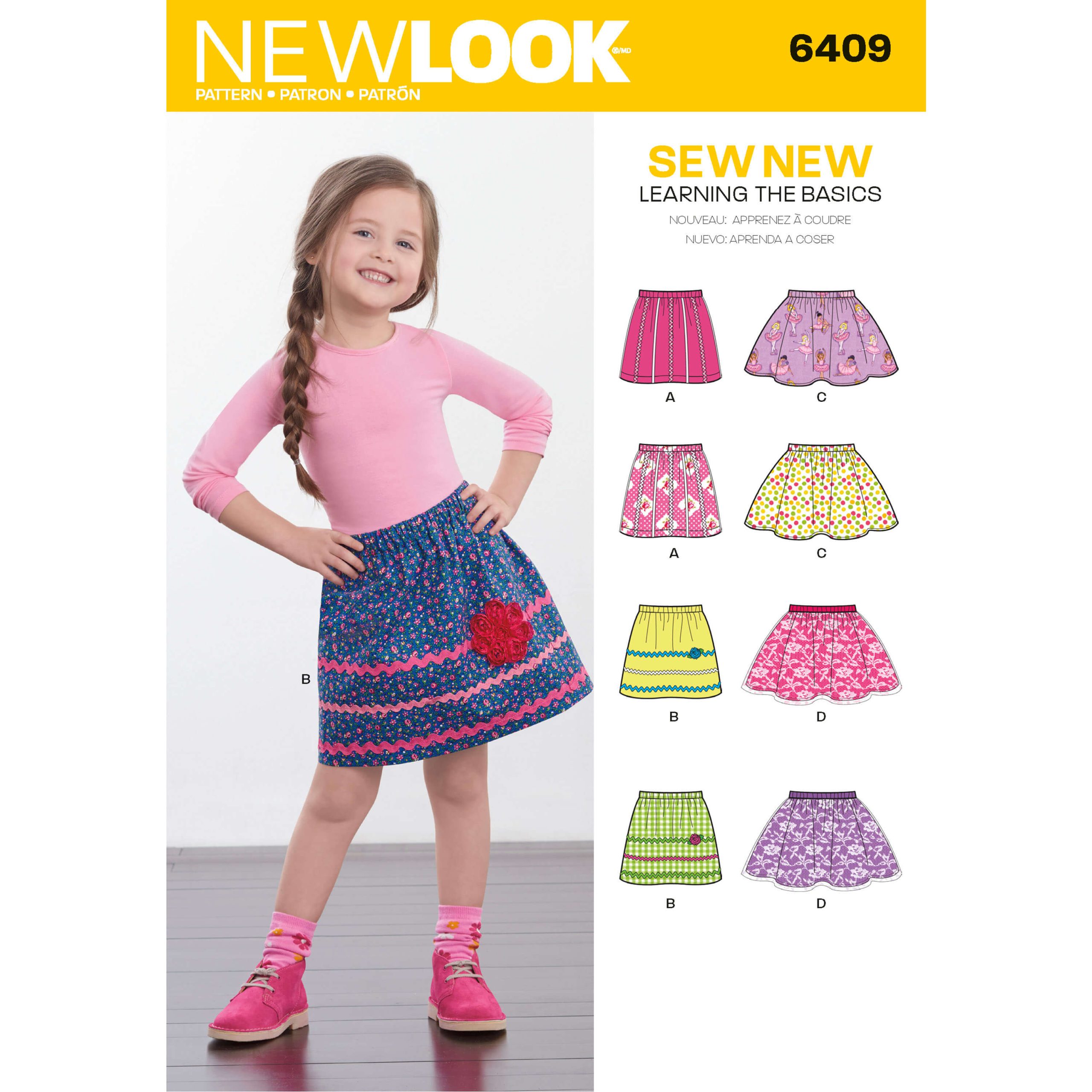 New Look Sewing Pattern N6409 Child’s Pull-On Skirts