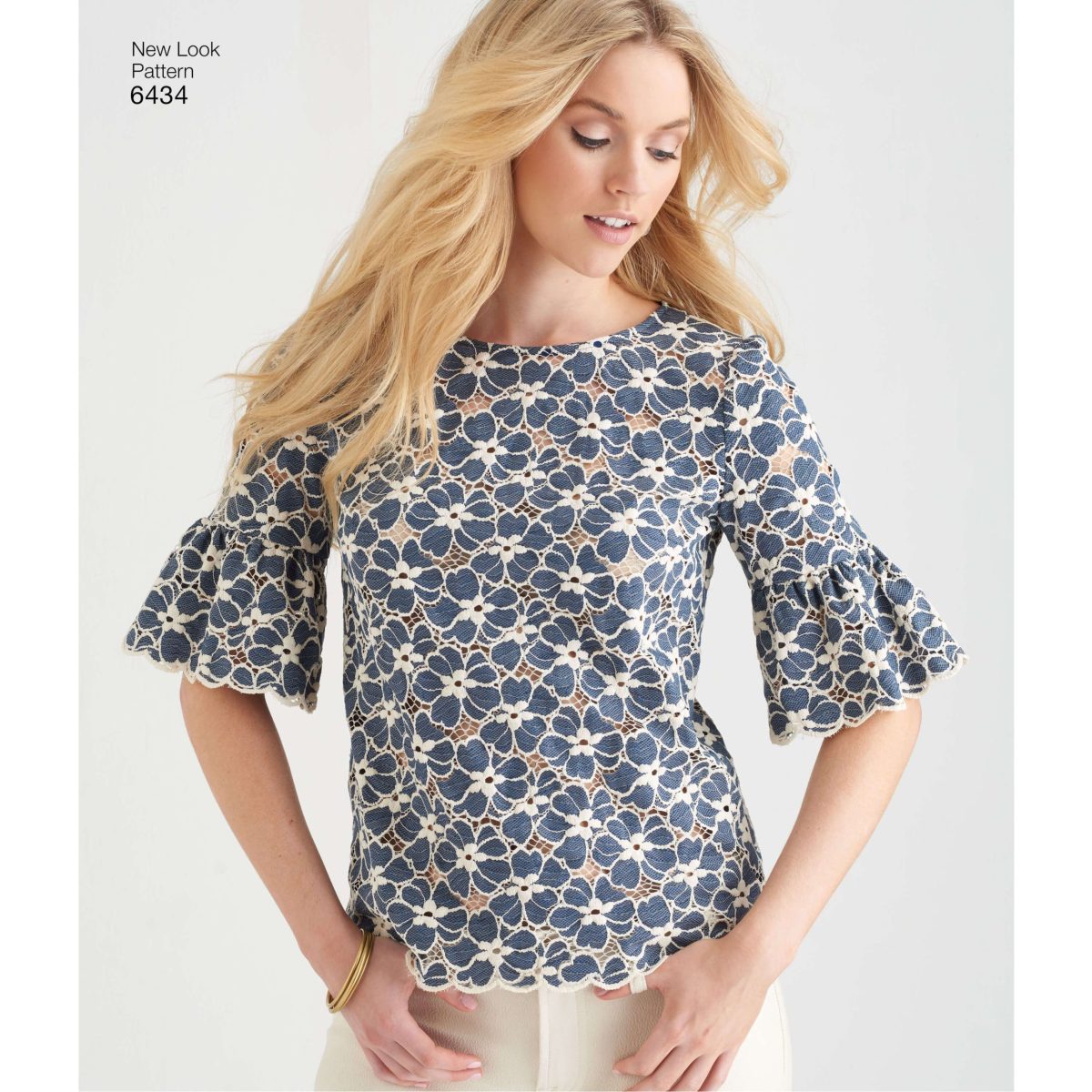 New Look Sewing Pattern N6434 Misses' Tops with Fabric Variations
