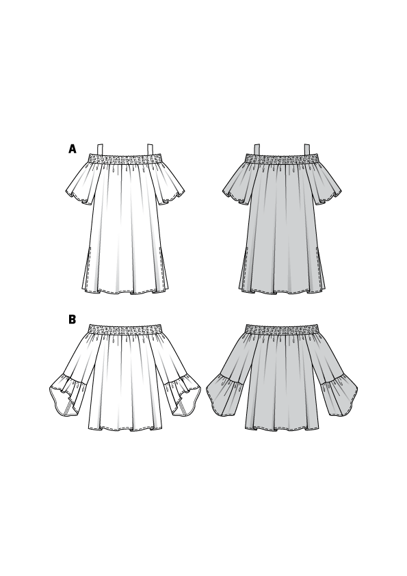 Burda Style Pattern B6446 Women's Sleeve Variation Top