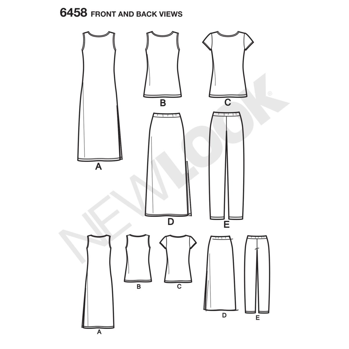 New Look Sewing Pattern N6458 Misses' Easy Knit Coordinates