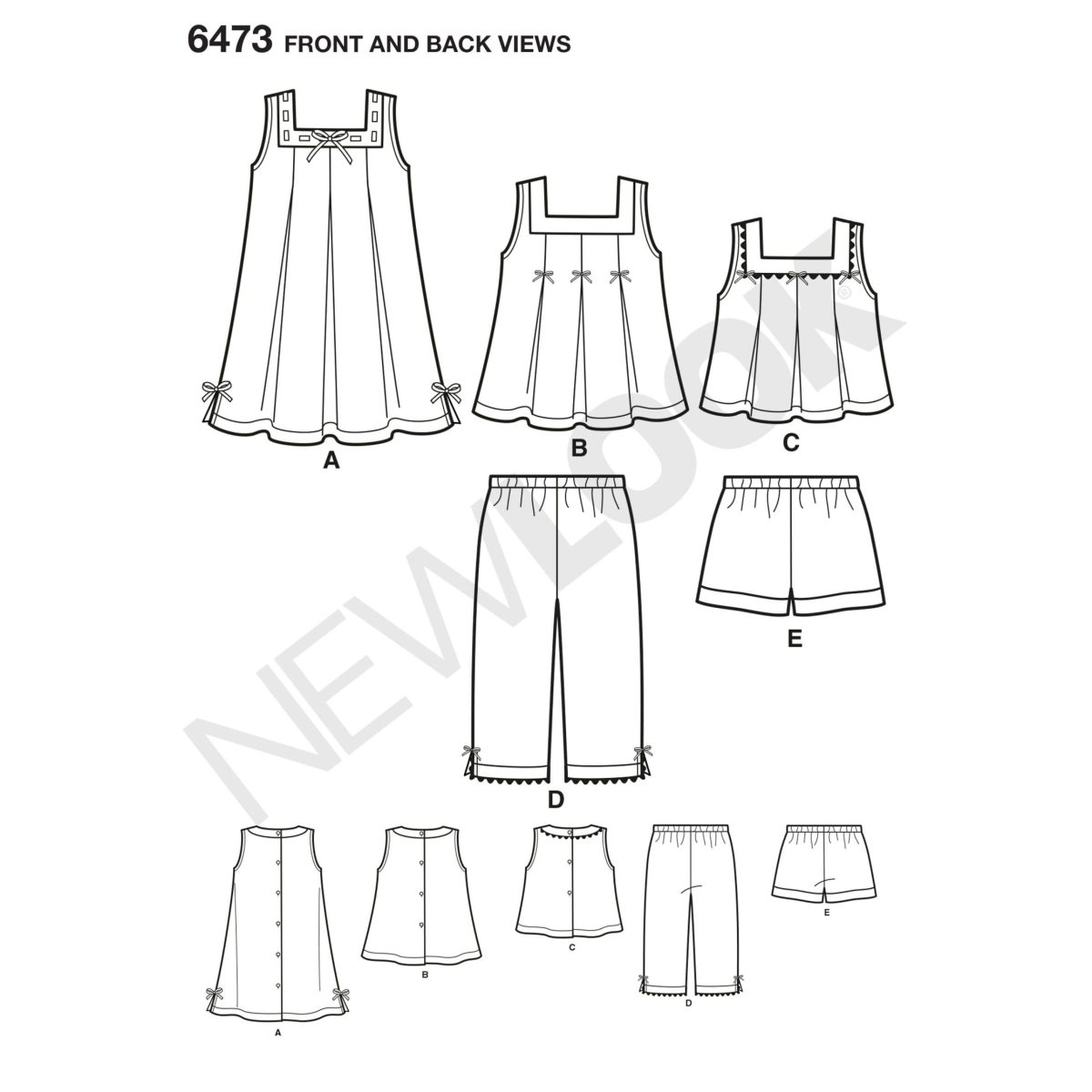 New Look Sewing Pattern N6473 Toddler's Separates