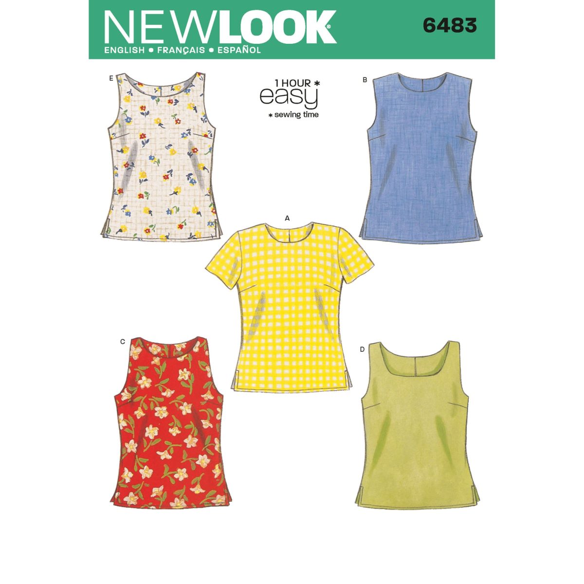 New Look Sewing Pattern N6483 Misses' Tops
