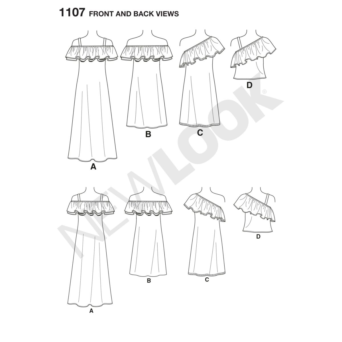 New Look Pattern 6507 Misses' Dresses and Top