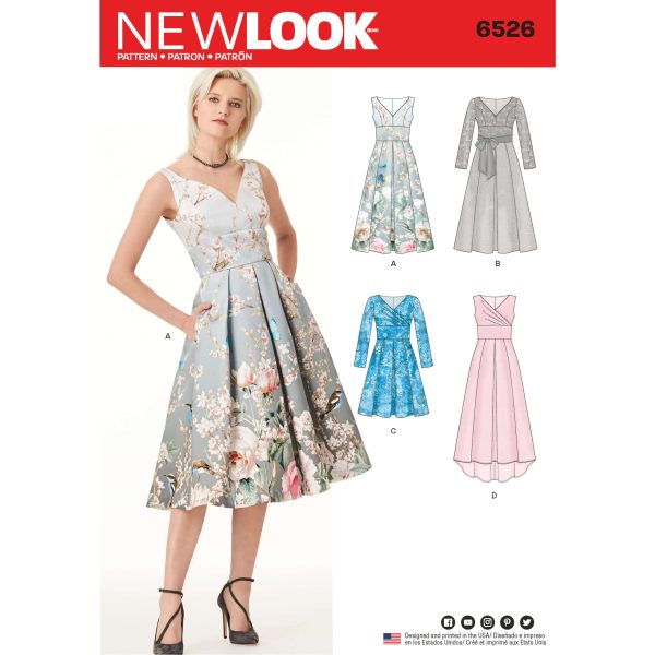 New Look Pattern 6526 Misses' Dress With Bodice Variations