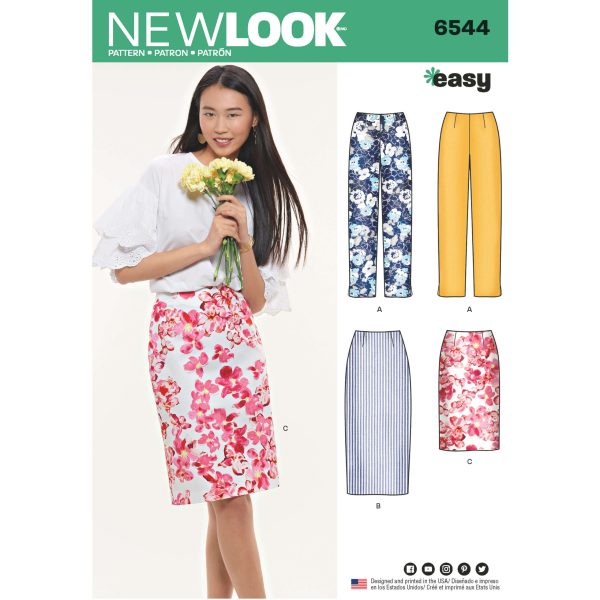 New Look Pattern 6544 Miss Skirt or Trousers