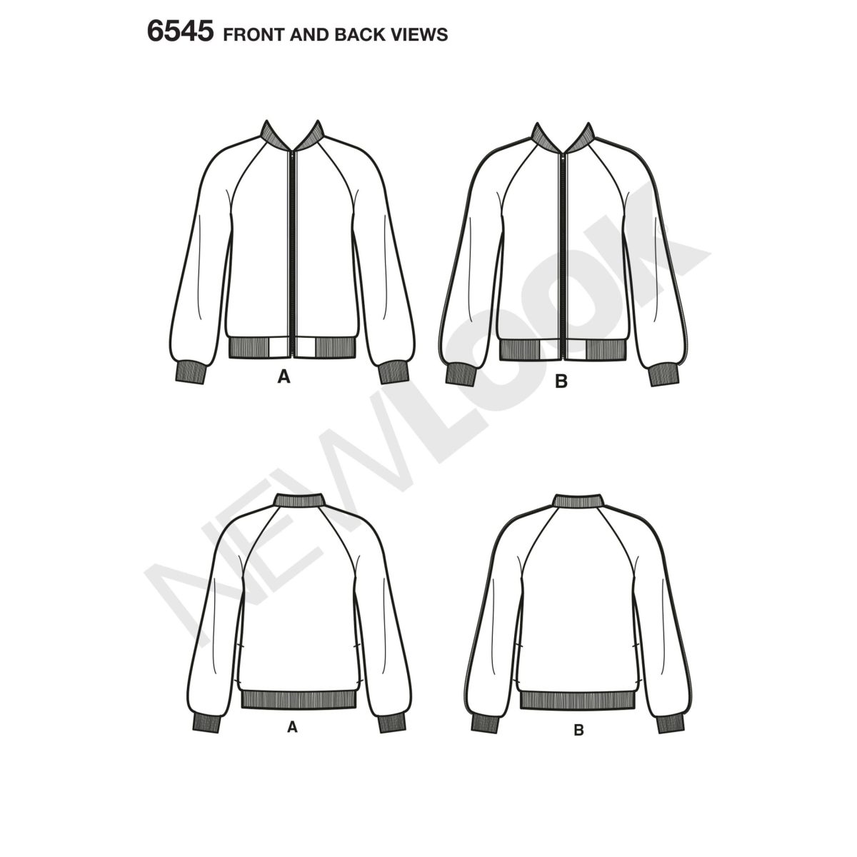 New Look Pattern 6545 Misses Flight Jacket