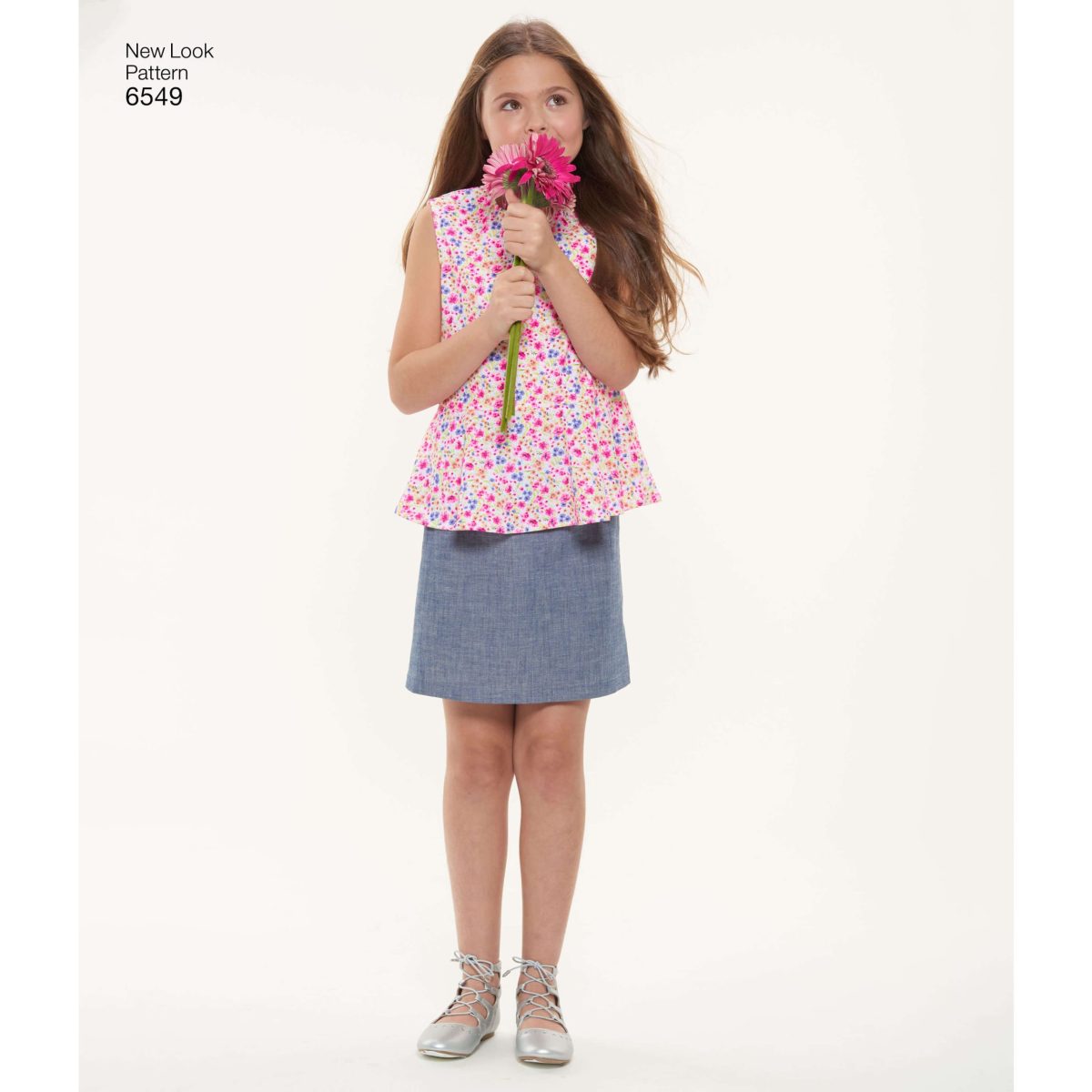 New Look Pattern 6549 Girls' Top, Skirt and Trousers