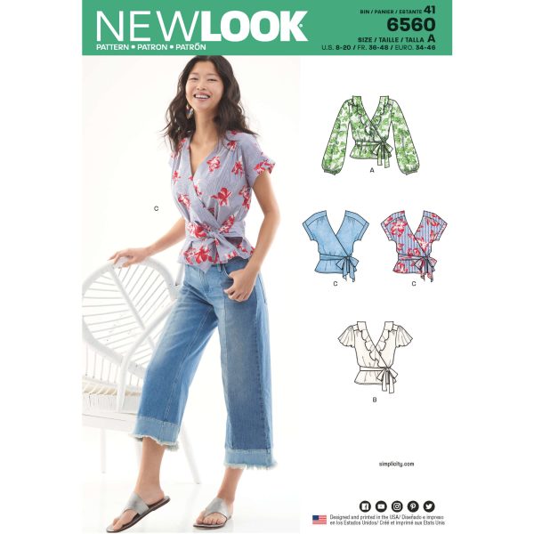 New Look Pattern 6560 Misses' Wrap Tops