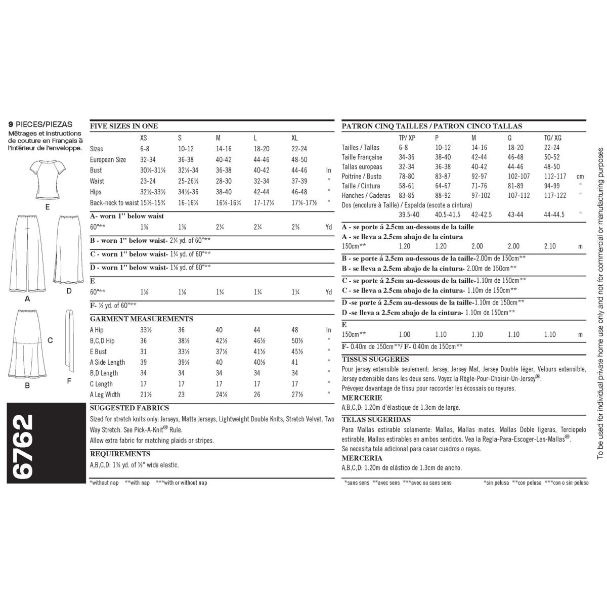 New Look Sewing Pattern N6762 Misses' Coordinates