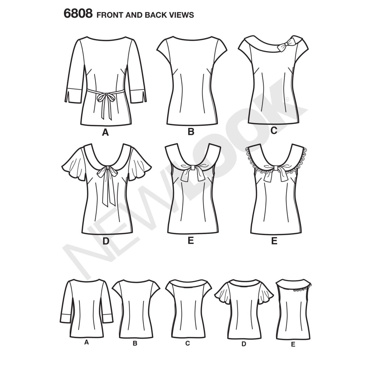 New Look Sewing Pattern N6808 Misses' Tops