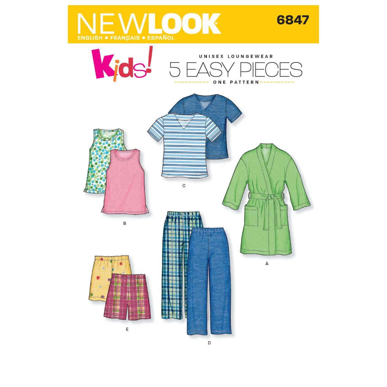 New Look Sewing Pattern N6847 Child's Sleepwear