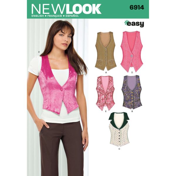 New Look Sewing Pattern N6914 Misses' Tops