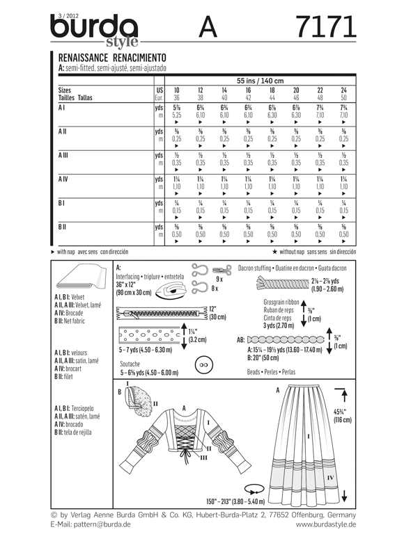 Burda Style B7171 Dress Sewing Pattern