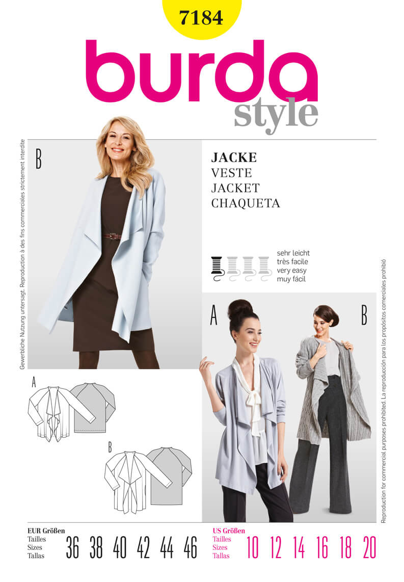 Burda Style B7184 Blouse Sewing Pattern
