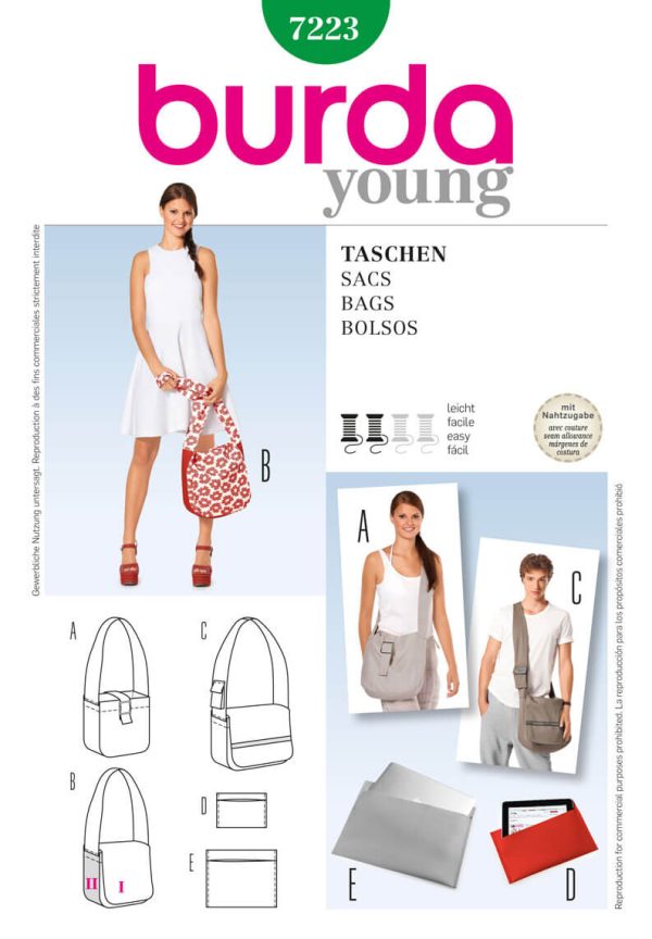 Burda Style B7223 Bag Sewing Pattern