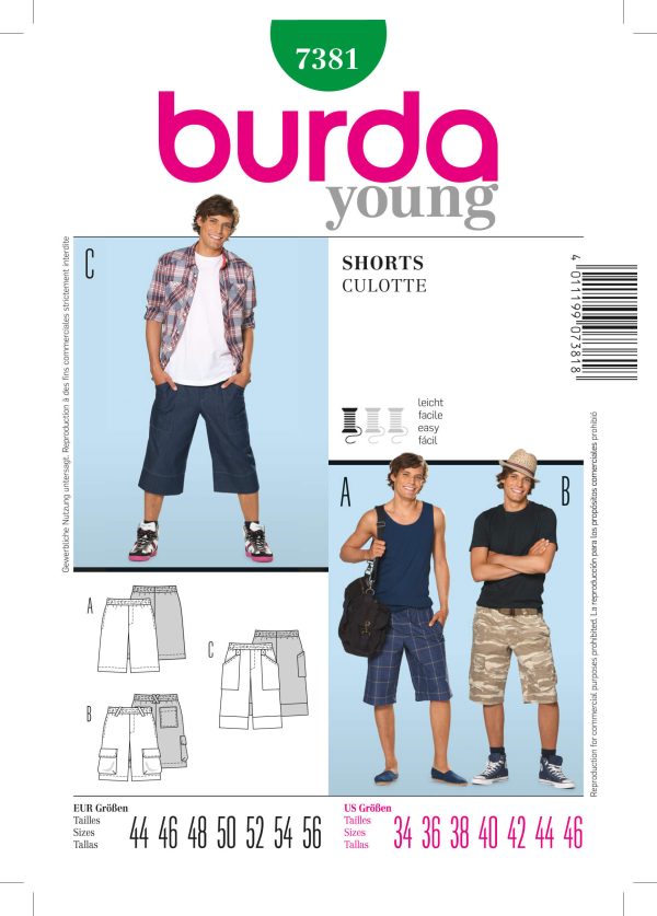 Burda B7381 Burda Style, Shorts