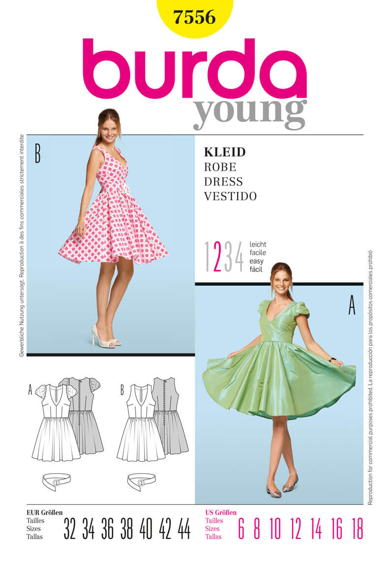 Burda Style B7556 Dress Sewing Pattern