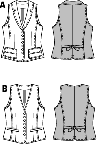 Burda B7769 Vest Sewing Pattern