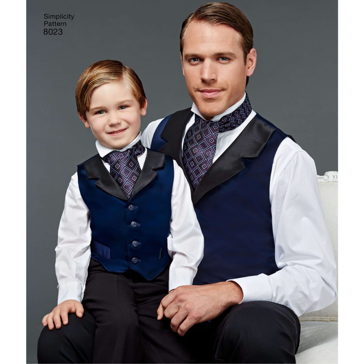 Simplicity Sewing Pattern 8023 Boys' and Men's Vest, Bow-tie, Cummerbund and Ascot