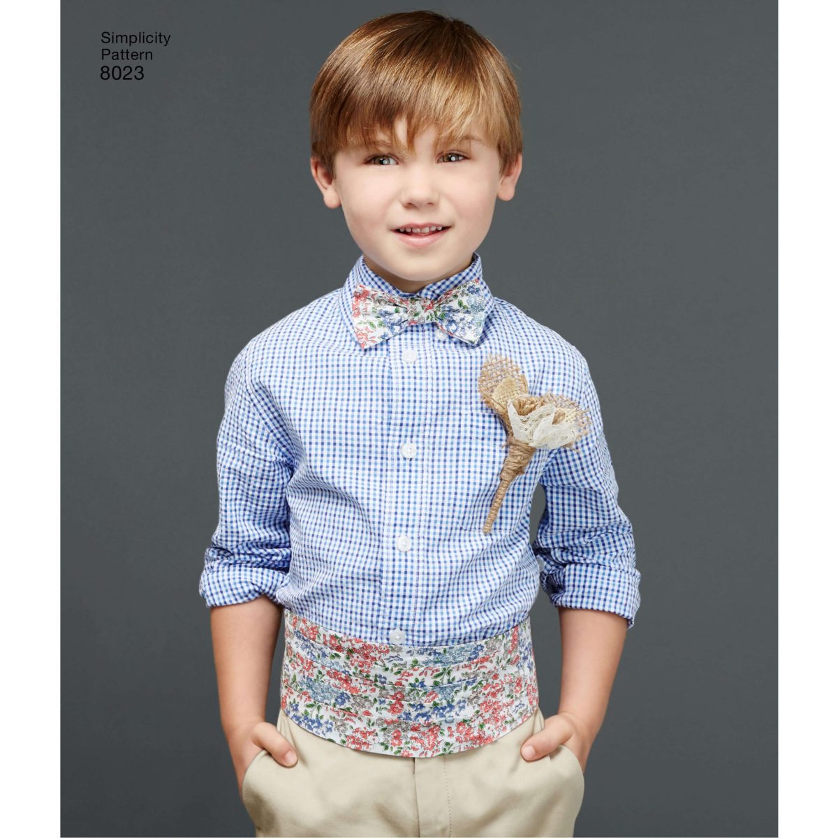 Simplicity Sewing Pattern 8023 Boys' and Men's Vest, Bow-tie, Cummerbund and Ascot
