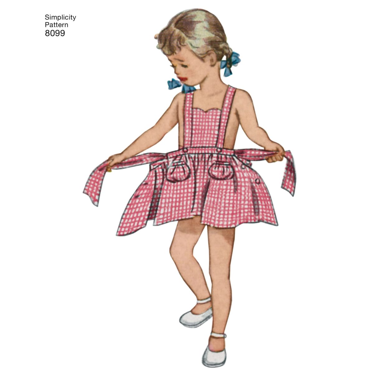 Simplicity Sewing Pattern 8099 Toddlers' Romper and Button-on skirt