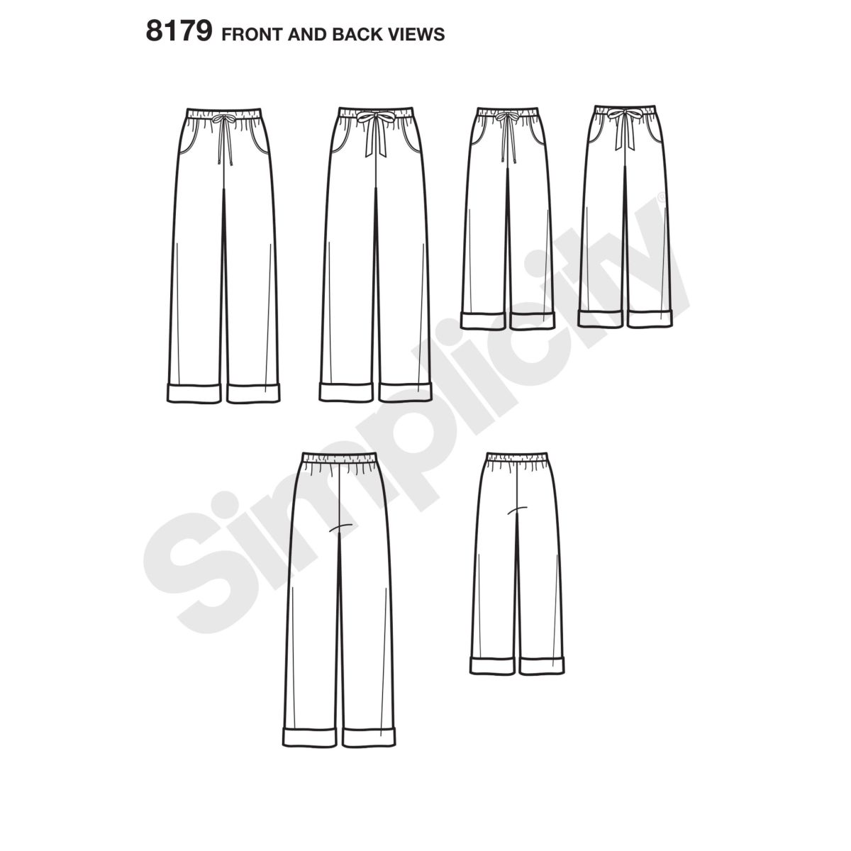Simplicity Sewing Pattern 8179 Child, Teen and Adult Lounge Pant