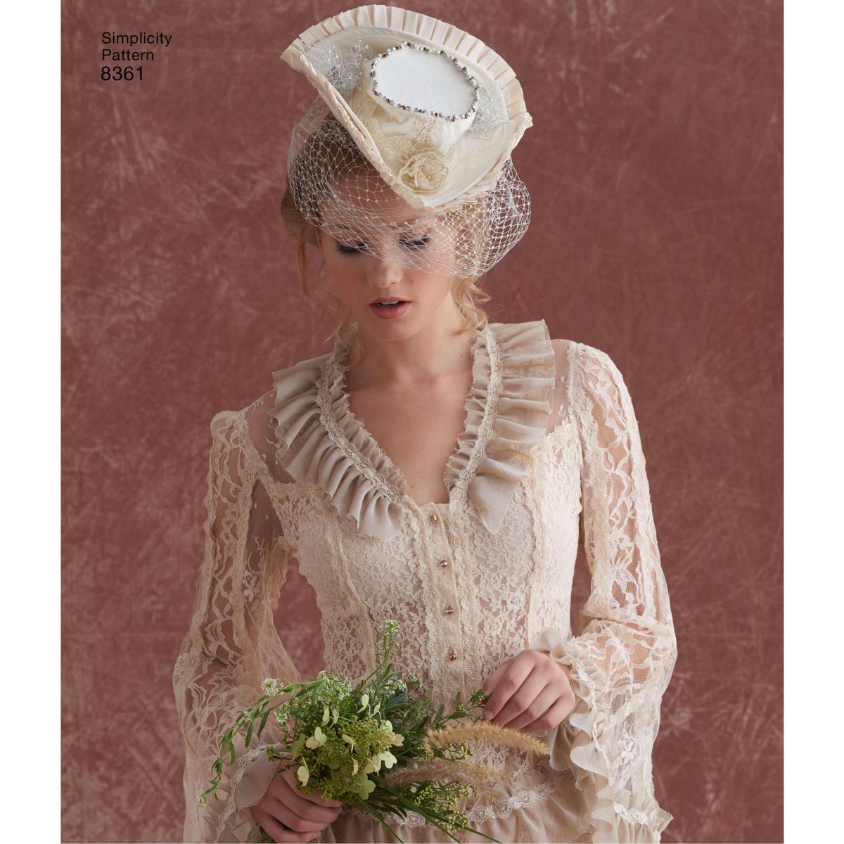 Simplicity Pattern 8361 Hats in Three Sizes: S (21"), M (22"), L (23")