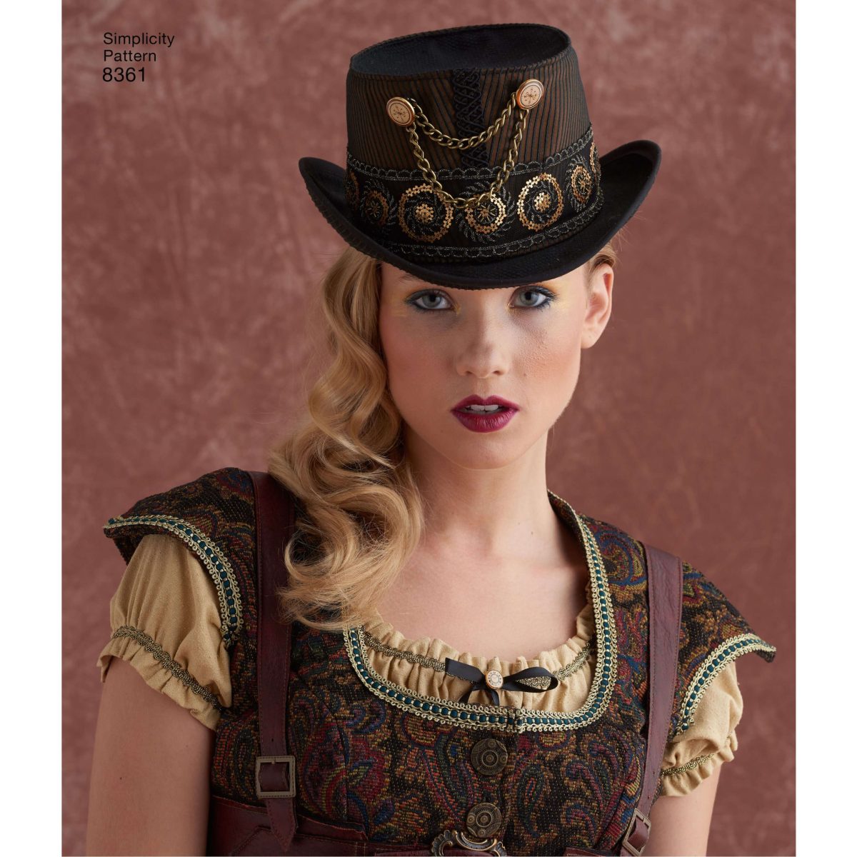 Simplicity Pattern 8361 Hats in Three Sizes: S (21"), M (22"), L (23")