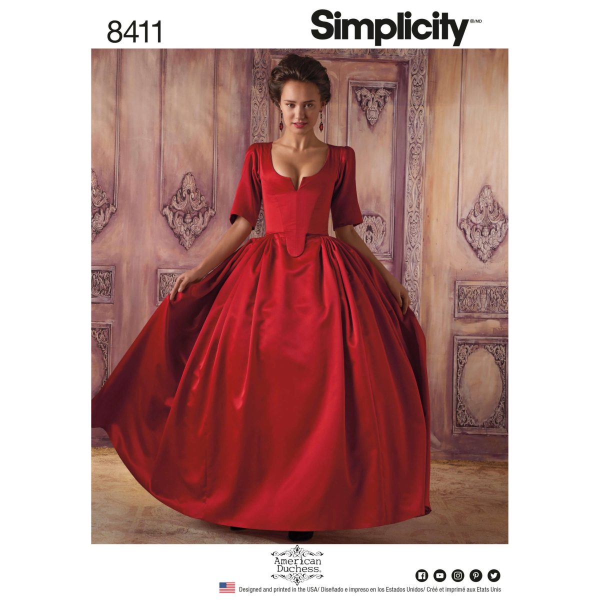 Simplicity Pattern 8411 Misses' 18th Century Costume