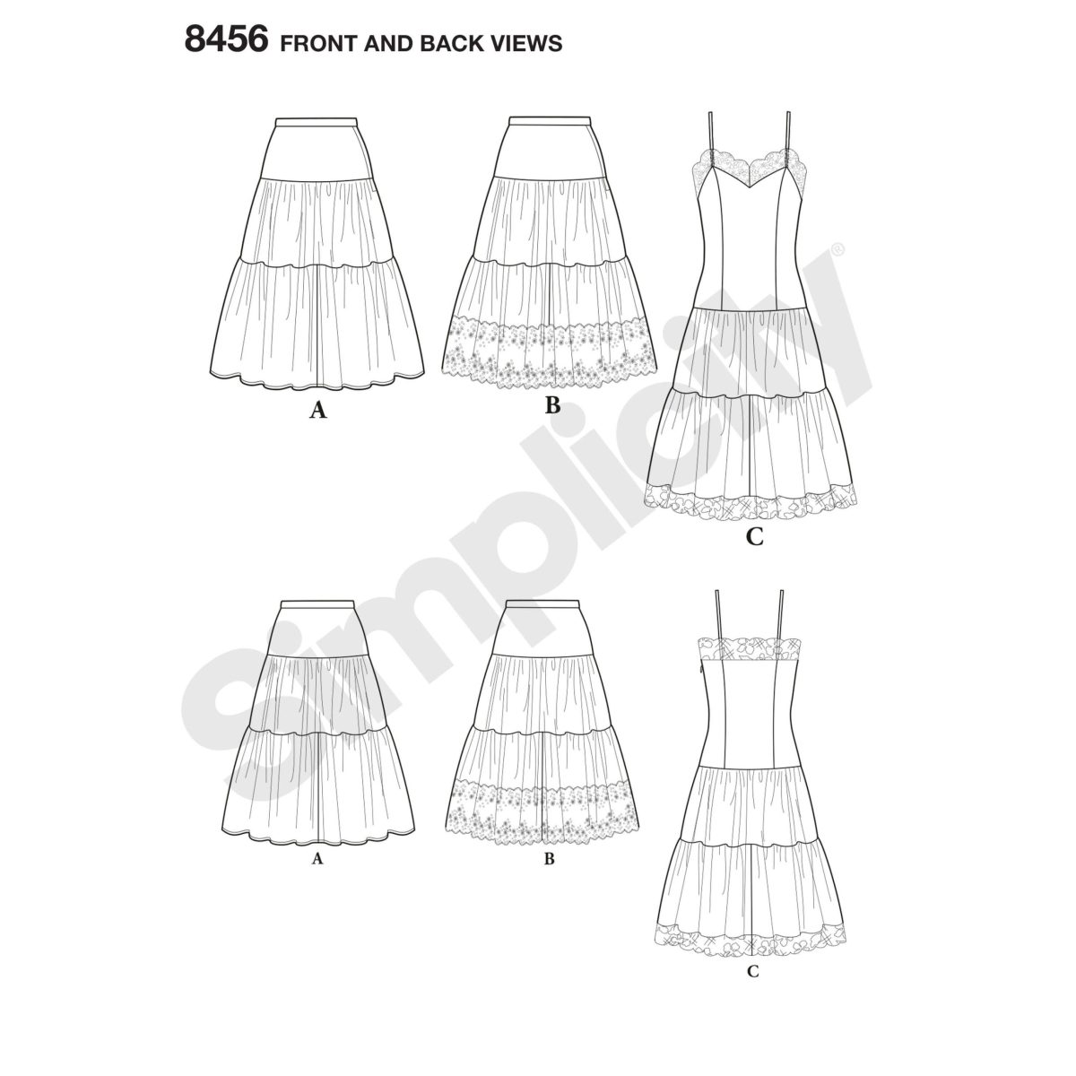 Simplicity Sewing Pattern 8456 Misses' Vintage Petticoat and Slip