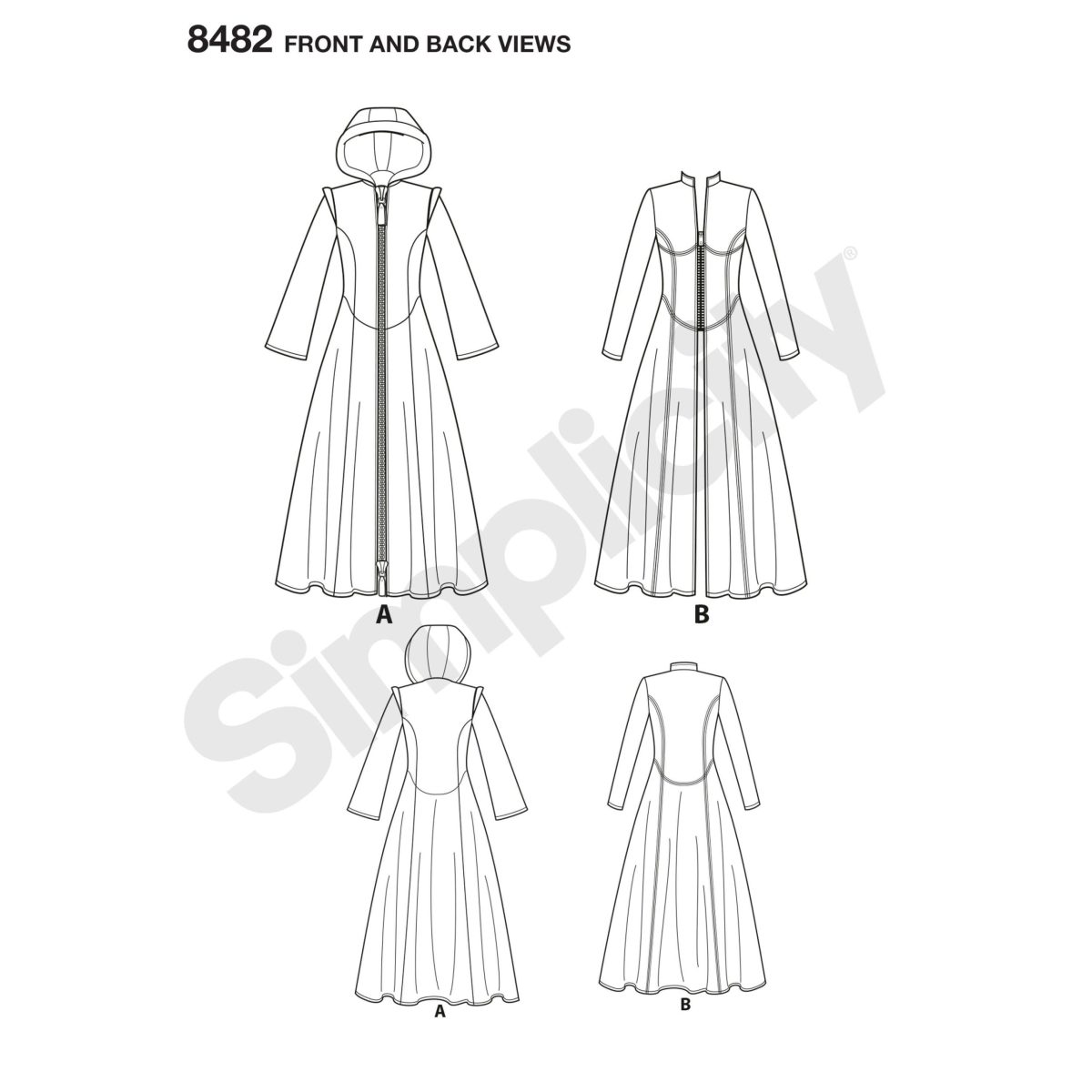 Simplicity Sewing Pattern 8482 Msses' Costume Coats