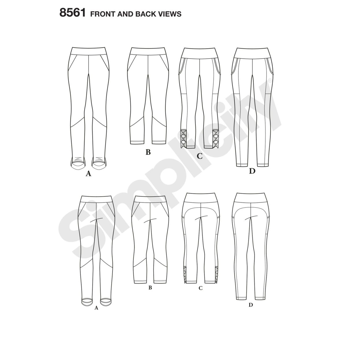 Simplicity Pattern 8561 Misses' and Women's Leggings