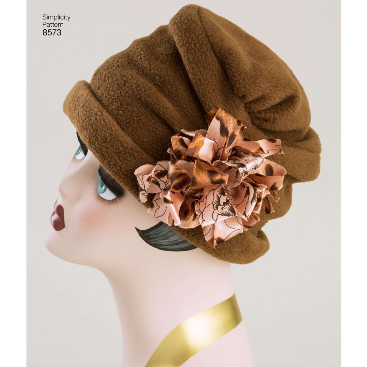 Simplicity Pattern 8573 Misses' Flapper Hats in Three Sizes