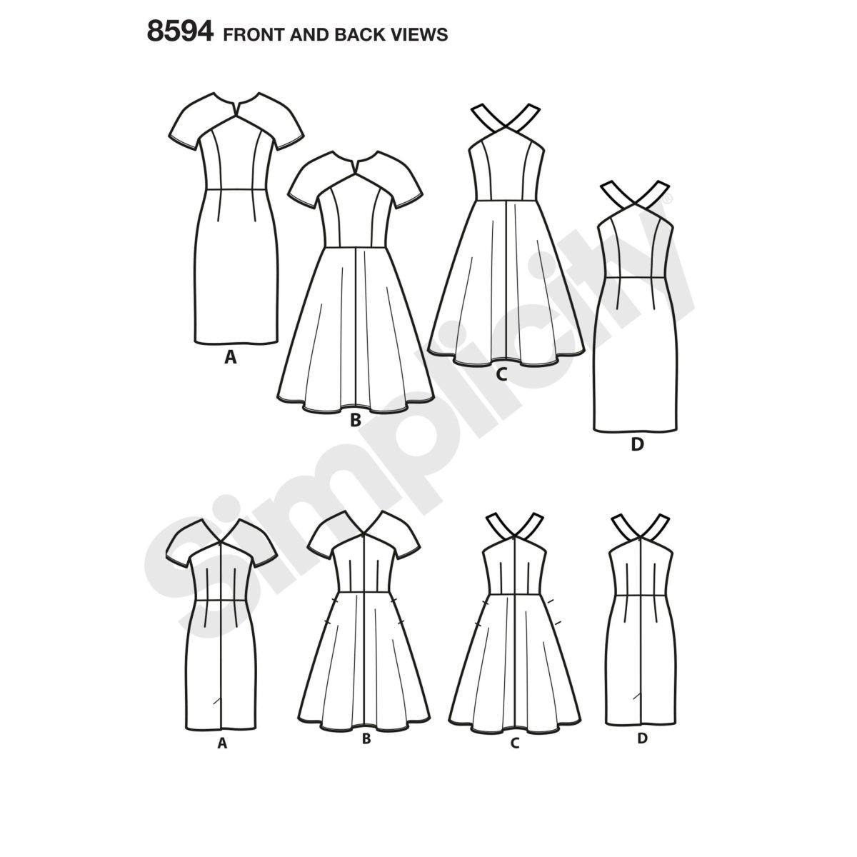 Simplicity Sewing Pattern 8594 Miss and Petite Dresses