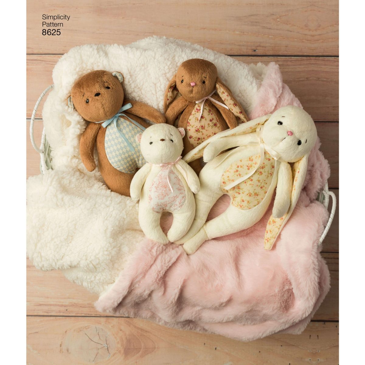 Simplicity Sewing Pattern 8625 Stuffed Animals and Gift Bags