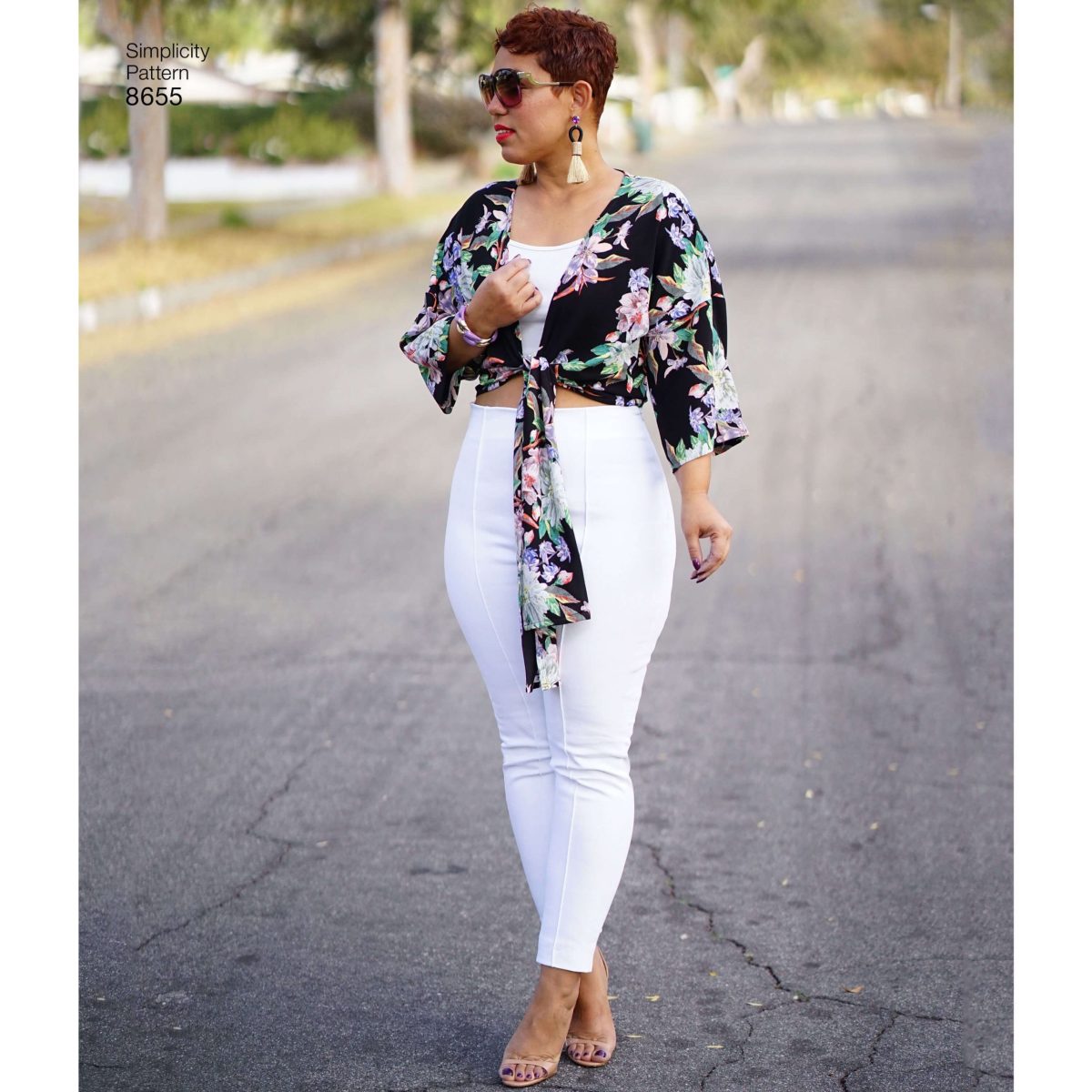 Simplicity PDF Pattern 8655 Mimi G High Waisted Trousers and Tie Top