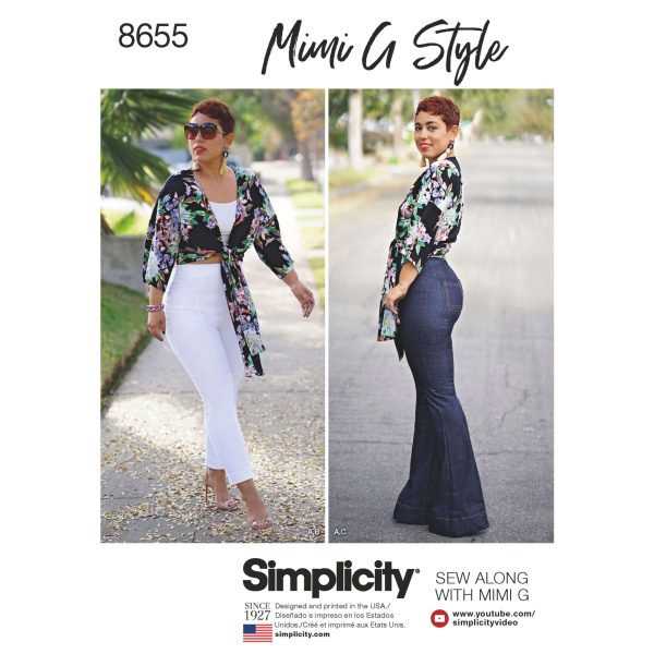 Simplicity PDF Pattern 8655 Mimi G High Waisted Trousers and Tie Top