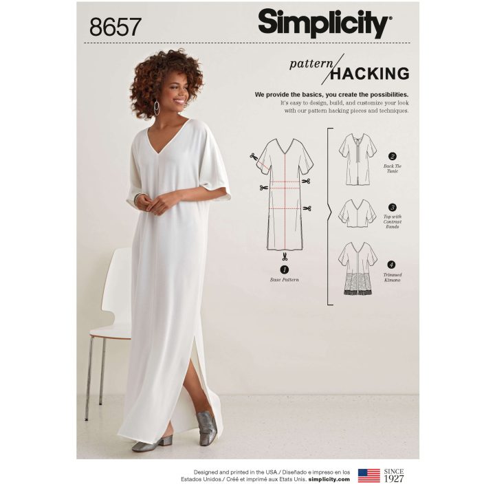 Simplicity 720 Simplicity Sewing Pattern S8657 Misses’ Caftan with Options for Design ...