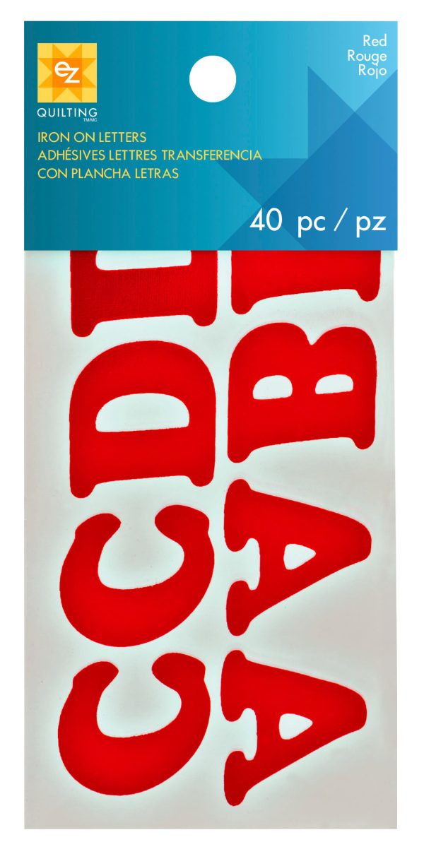 INSTA-LETTERS RED - IRON ON LETTER PACK