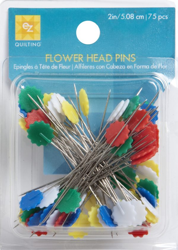 FLOWER HEAD PINS 75CT