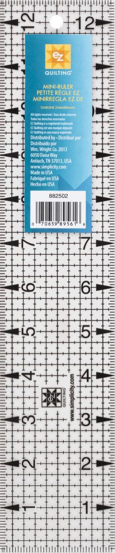EZ MINI RULER 2.5" X 12.5" ACRYLIC TEMPLATE